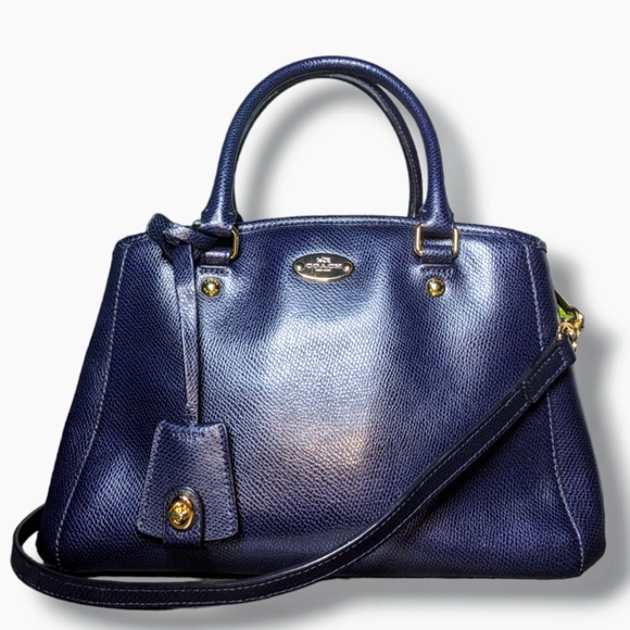 Coach Handbags - Coach | Margot Midnight Crossgrain Leather Small Convertible Carryall Satchel